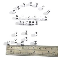 100 Pieces Simple Style Letter Arylic Beads Jewelry Accessories main image 2