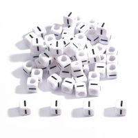 100 Pieces Simple Style Letter Arylic Beads Jewelry Accessories sku image 9