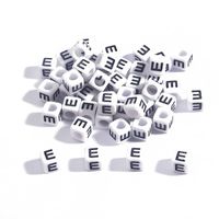 100 Pieces Simple Style Letter Arylic Beads Jewelry Accessories sku image 5