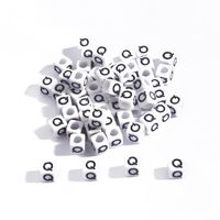 100 Pieces Simple Style Letter Arylic Beads Jewelry Accessories sku image 17