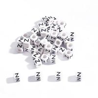 100 Pieces Simple Style Letter Arylic Beads Jewelry Accessories sku image 26