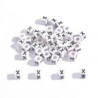 100 Pieces Simple Style Letter Arylic Beads Jewelry Accessories sku image 24