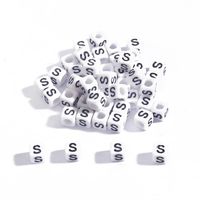 100 Pieces Simple Style Letter Arylic Beads Jewelry Accessories sku image 19