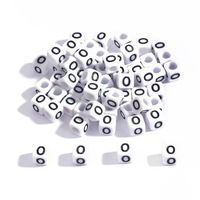 100 Pieces Simple Style Letter Arylic Beads Jewelry Accessories sku image 15
