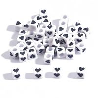 100 Pieces Simple Style Letter Arylic Beads Jewelry Accessories sku image 27
