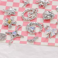 10 Pcs/package Sweet Star Moon Flower Alloy Enamel Plating Inlay Pendant Jewelry Accessories main image 2