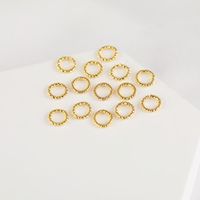 10 PCS/Package Copper Solid Color Broken Ring Simple Style sku image 1