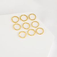 10 PCS/Package Copper Solid Color Broken Ring Simple Style sku image 2