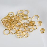10 PCS/Package Copper Solid Color Broken Ring Simple Style main image 4
