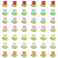 10 Sets/Pack 7 * 14mm 9 * 9mm Hole Under 1mm Glass Flower Beads main image 1