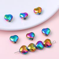 20 Pieces Glass Heart Shape Beads sku image 8