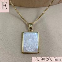 Simple Style Angel Copper Plating Inlay Shell 18k Gold Plated Pendant Necklace sku image 1