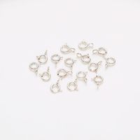 10 PCS/Package Sterling Silver Solid Color Jewelry Buckle Simple Style main image 4