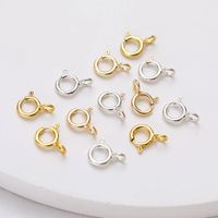 10 PCS/Package Sterling Silver Solid Color Jewelry Buckle Simple Style main image 2
