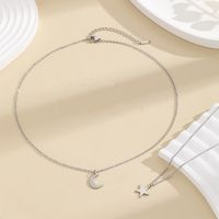 Simple Style Star Moon Stainless Steel Polishing Pendant Necklace sku image 1