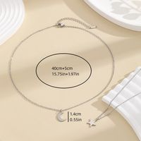 Simple Style Star Moon Stainless Steel Polishing Pendant Necklace main image 2