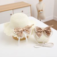 Girl's Sweet Bow Knot Straw Hat sku image 13