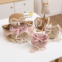 Girl's Sweet Bow Knot Straw Hat main image 5