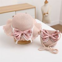 Girl's Sweet Bow Knot Straw Hat sku image 15