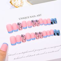 Simple Style Color Block Plaid Skull Plastic Nail Patches 1 Set sku image 13