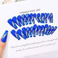 Simple Style Color Block Plaid Skull Plastic Nail Patches 1 Set sku image 15