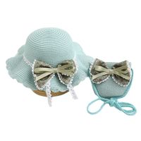 Girl's Sweet Bow Knot Straw Hat main image 4