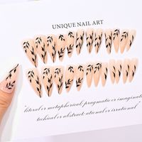 Simple Style Color Block Plaid Skull Plastic Nail Patches 1 Set sku image 9