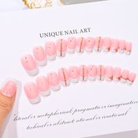 Simple Style Color Block Plaid Skull Plastic Nail Patches 1 Set sku image 14