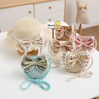 Girl's Sweet Bow Knot Straw Hat main image 3