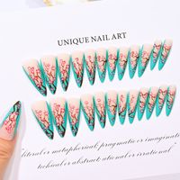 Simple Style Color Block Plaid Skull Plastic Nail Patches 1 Set sku image 16