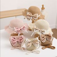 Girl's Sweet Bow Knot Straw Hat main image 2