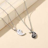 Simple Style Tai Chi Dragon Alloy Enamel Braid Couple Bracelets Necklace main image 5