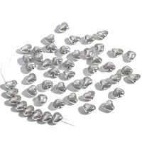1 Set Sweet Simple Style Heart Shape Metal Plating Beads Jewelry Accessories sku image 5
