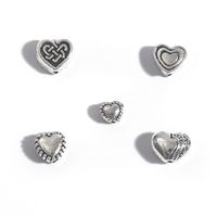 1 Set Sweet Simple Style Heart Shape Metal Plating Beads Jewelry Accessories main image 5