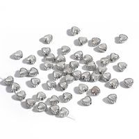 1 Set Sweet Simple Style Heart Shape Metal Plating Beads Jewelry Accessories sku image 3