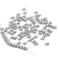 1 Set Sweet Simple Style Heart Shape Metal Plating Beads Jewelry Accessories sku image 2