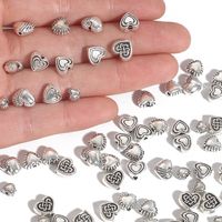 1 Set Sweet Simple Style Heart Shape Metal Plating Beads Jewelry Accessories main image 3