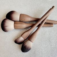 Vintage Style Artificial Fiber Wool Walnut Wooden Handle Makeup Brushes 1 Piece main image 5