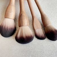 Vintage Style Artificial Fiber Wool Walnut Wooden Handle Makeup Brushes 1 Piece main image 4