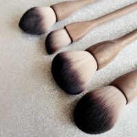 Vintage Style Artificial Fiber Wool Walnut Wooden Handle Makeup Brushes 1 Piece main image 3
