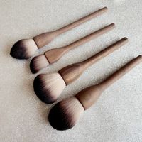 Vintage Style Artificial Fiber Wool Walnut Wooden Handle Makeup Brushes 1 Piece main image 1