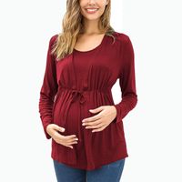 Casual Classic Style Solid Color Spandex Polyester Maternity Clothing sku image 6
