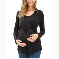Casual Classic Style Solid Color Spandex Polyester Maternity Clothing main image 4