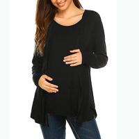 Casual Classic Style Solid Color Spandex Polyester Maternity Clothing main image 3