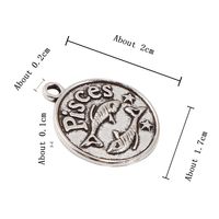 1 Piece Simple Style Letter Constellation Alloy Plating Pendant Jewelry Accessories sku image 13