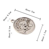 1 Piece Simple Style Letter Constellation Alloy Plating Pendant Jewelry Accessories main image 2