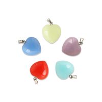 1 Piece Simple Style Heart Shape Fluorite Luminous Pendant Jewelry Accessories main image 3