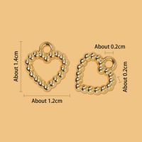 1 Piece Simple Style Heart Shape Alloy Plating Pendant Jewelry Accessories main image 2