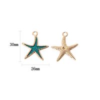 1 Piece Casual Beach Starfish Alloy Plating Pendant Jewelry Accessories sku image 1