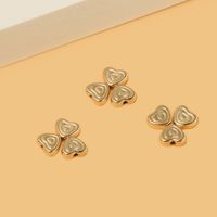 100 Pieces Simple Style Heart Shape Ccb Plating Beads Jewelry Accessories main image 6